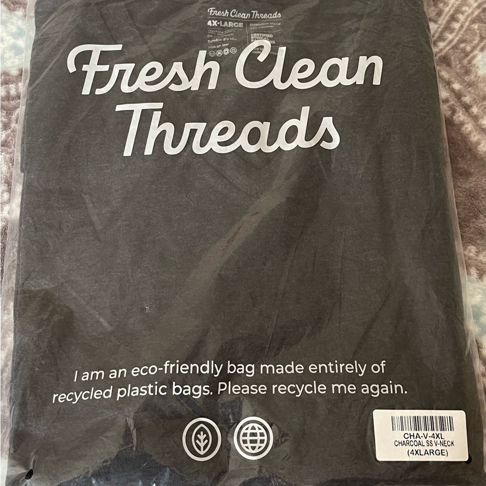 Fresh Clean Treads 4X-Large V-Neck Short Sleeve Tee